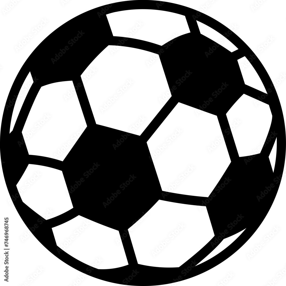 B&W illustration of football icon. B&W illustration of football icon.