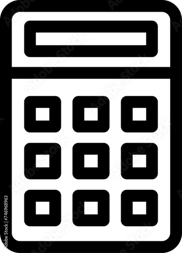 Isolated calculator icon in flat style.