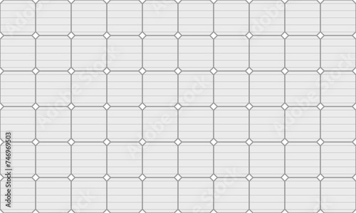 Grey line monocrystalline solar cell panel seamless pattern. Vector Illustration.