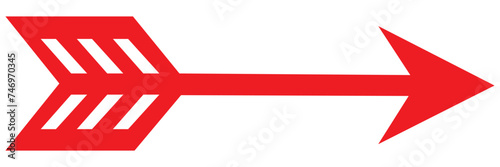 Straight long arrow vector icon photo
