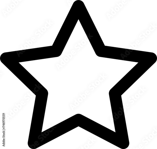 Star or favorite icon in line art.