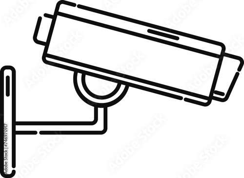 Security camera icon in line art.