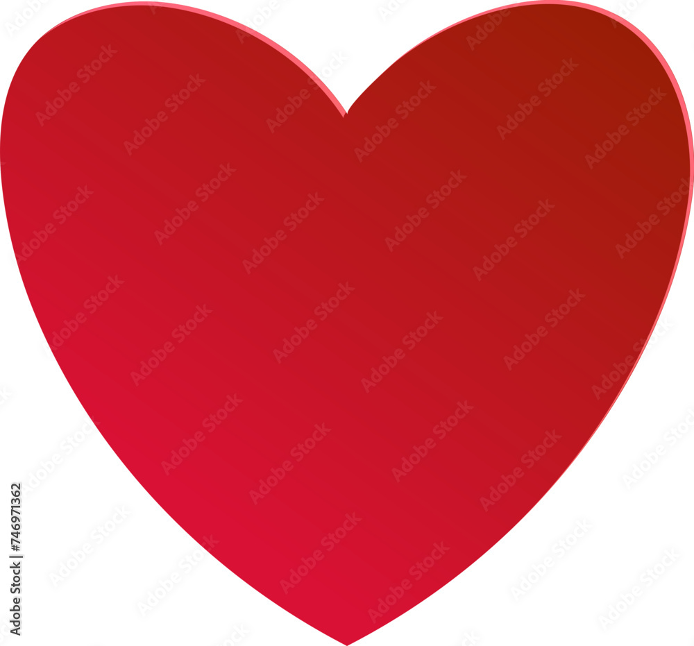 Red heart shape card on white background. Red heart shape card on white background.