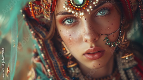 a young beautiful gypsy queen
