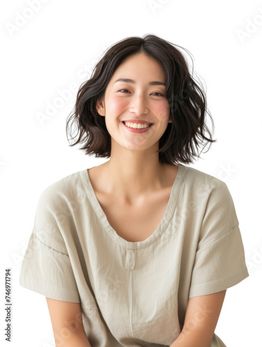 Causal young girl transparent background © PNG Lab