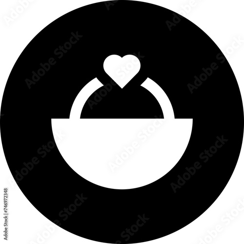 Gift wicker or baskets glyph icon.