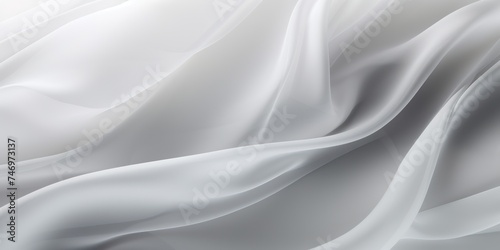 Abstract white and Gray  silk fabric weave of cotton or linen satin fabric lies texture background.