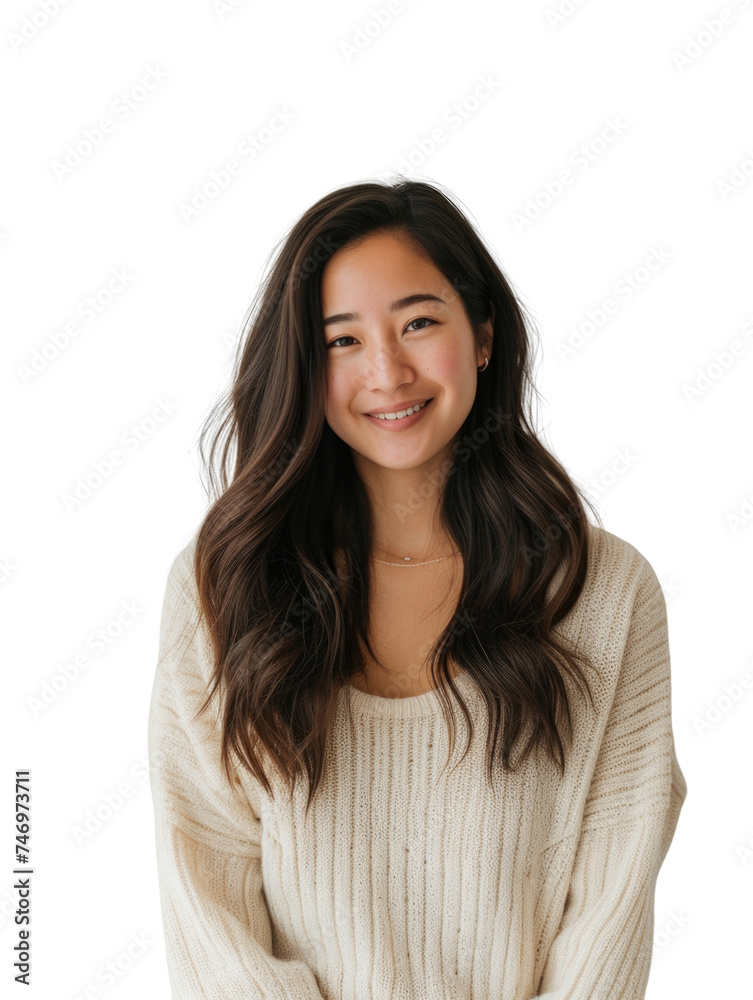 Causal young girl transparent background Causal young girl transparent background