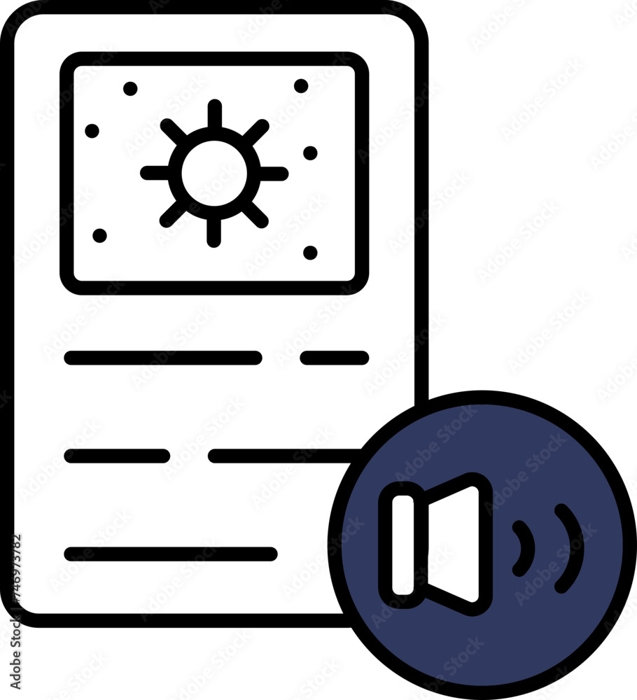 Covid -19 Message Announcement icon in thinline. Covid -19 Message Announcement icon in thinline.