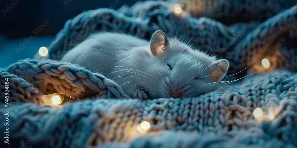 Adorable Hamster in a Brown Bag Blanket Snuggle 