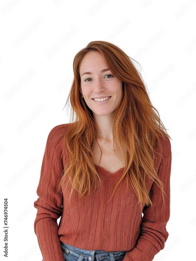 Causal young girl transparent background Causal young girl transparent background