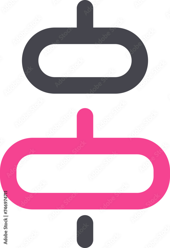 Center Alignment icon in grey and pink line art. Center Alignment icon in grey and pink line art.