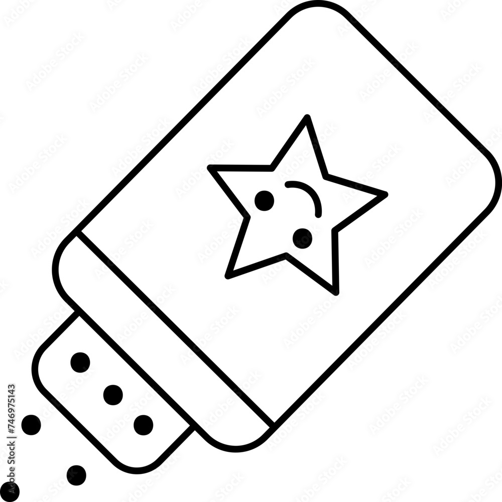 Baby Powder Icon In Black Outline. Baby Powder Icon In Black Outline.