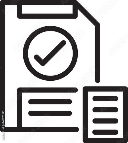 Check floppy disk file icon in line art.