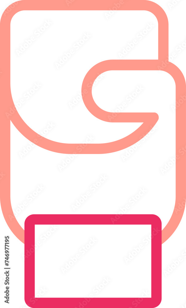 Boxing Glove Icon Flat Style.