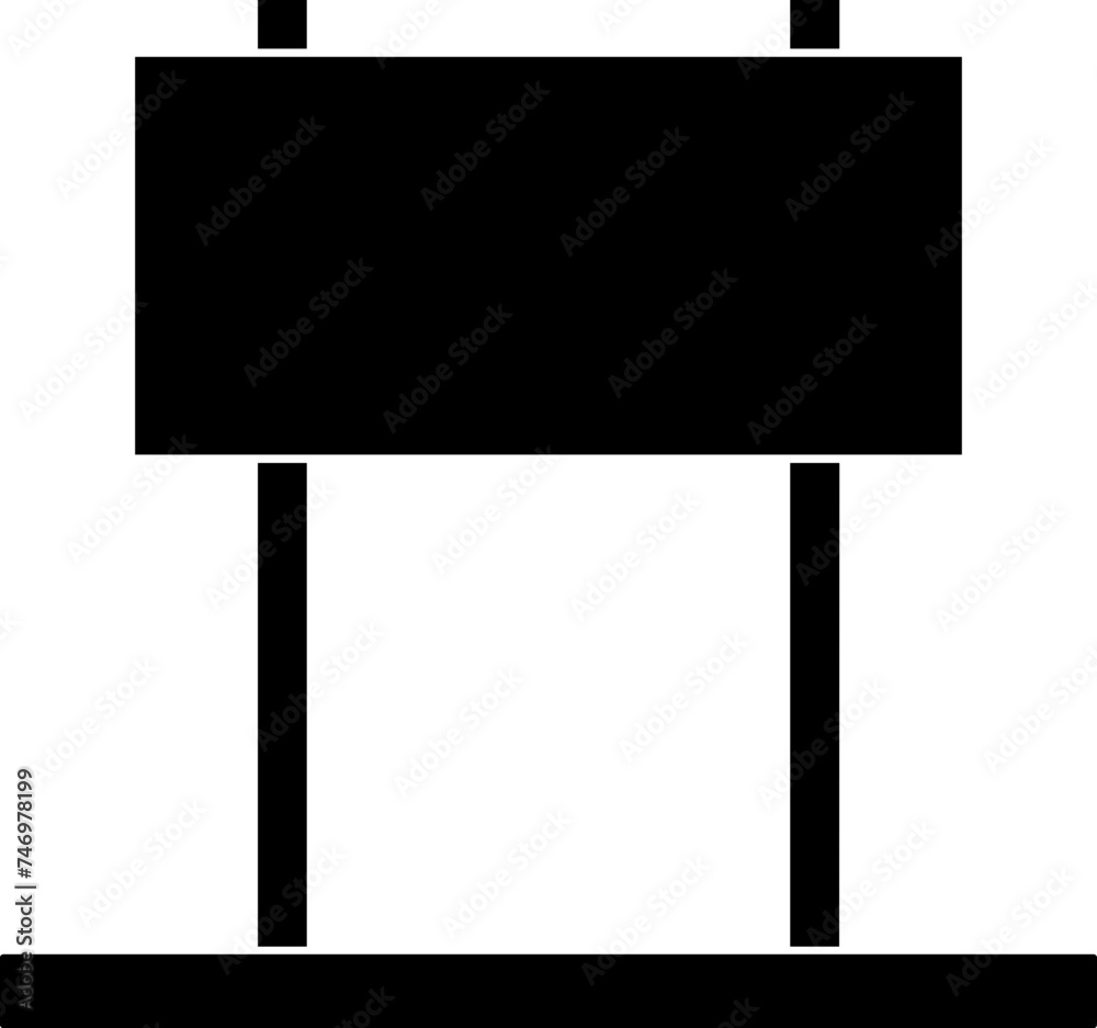 Fototapeta premium Signboard Icon In Black And White Color.