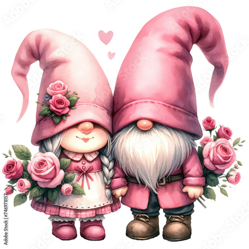 Valentine Gnome Illustration   Festive Holiday Artwork for Valentine s Day Cute Valentine s Gnome Character   Whimsical Illustration for Love Celebration Romantic Heart Gnome Art   Adorable Valentine 
