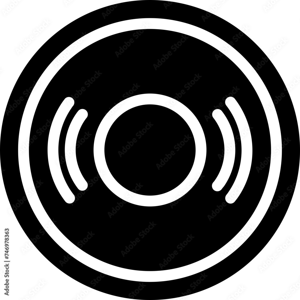 Flat Style Compact Disc Icon in B&W Color. Flat Style Compact Disc Icon in B&W Color.