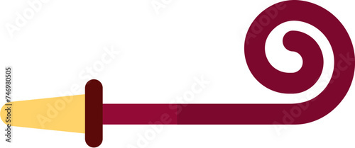 Party blower icon in pink and yellow color.