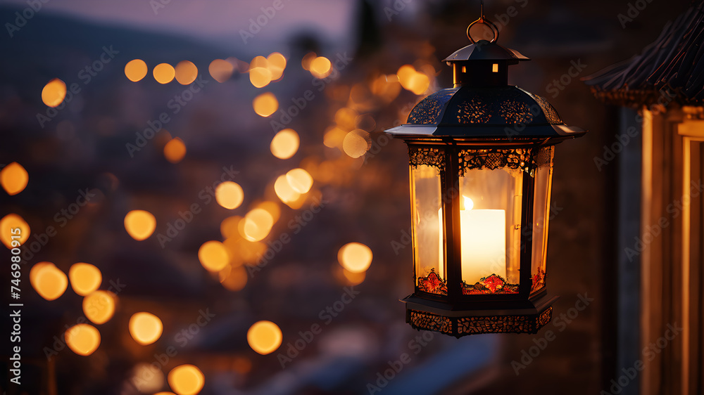 A radiant heart-shaped lantern suspended in the air, casting a warm and gentle glow. It symbolizes the light of love and the gift of warmth that comes from the heart