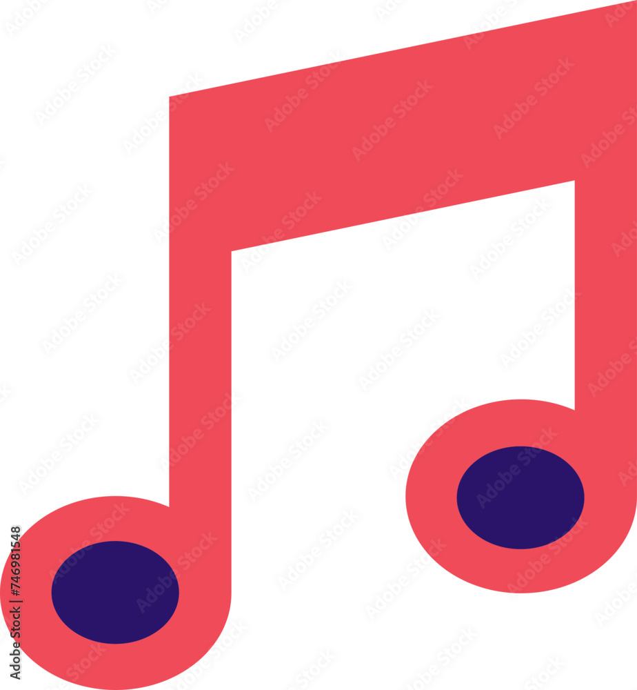 Music Note icon in red and purple color.