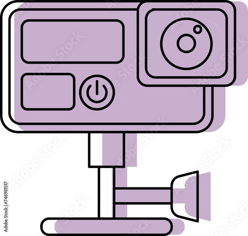 Action Camera Icon in Purple Color.