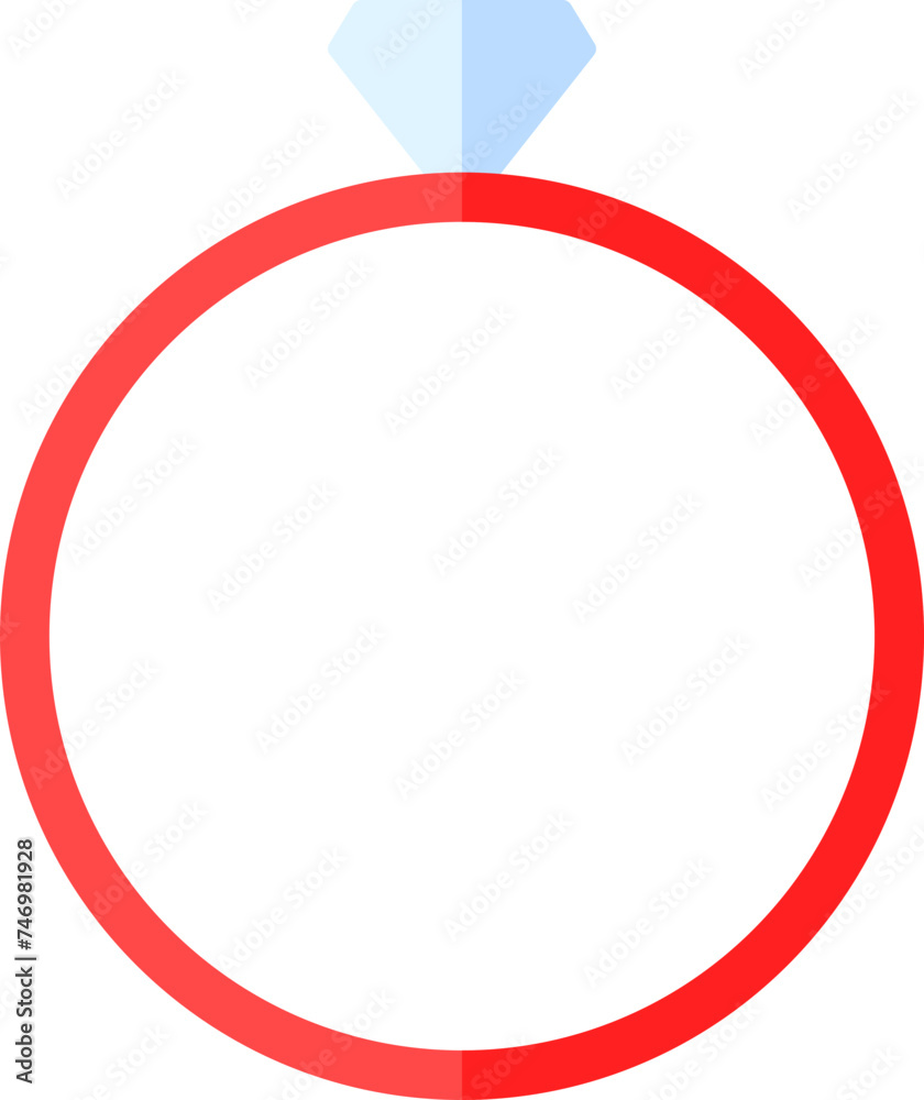 Diamond Ring icon in red and blue color. Diamond Ring icon in red and blue color.