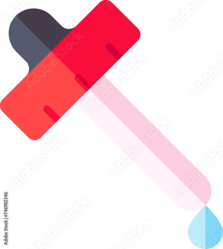 Pipette or Eyedropper icon in flat style.