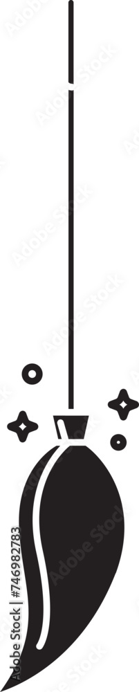 Broom Icon In Black And White Color. Broom Icon In Black And White Color.