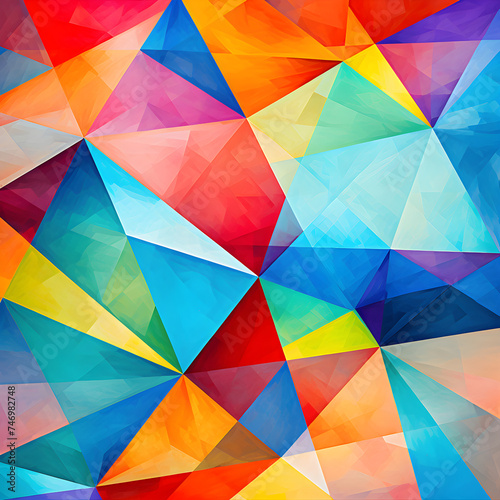 Enthralling Play of Abstract Geometric Shapes and Dazzling Colors: A Journey into Imagination