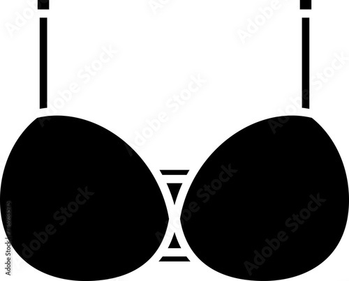 B&W Illustration of Bra Icon.