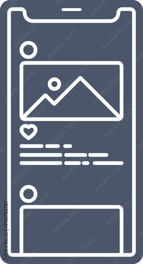 Smartphone Icon Or Symbol In Blue And White Color. Smartphone Icon Or Symbol In Blue And White Color.