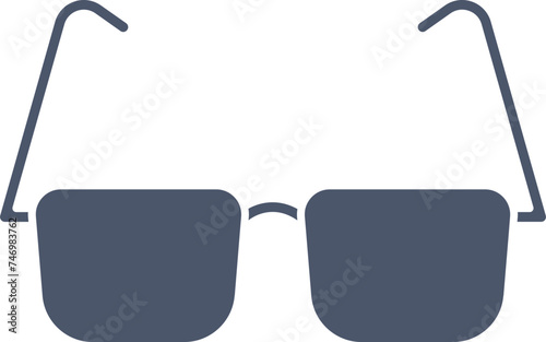 Eyeglasses Icon In Blue And White Color.