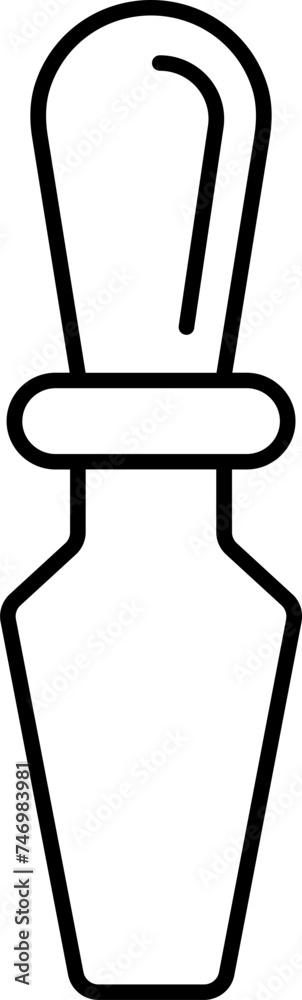 Black line art illustration of Chisel icon. Black line art illustration of Chisel icon.