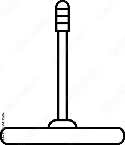 Line art wiper icon in thin line art.