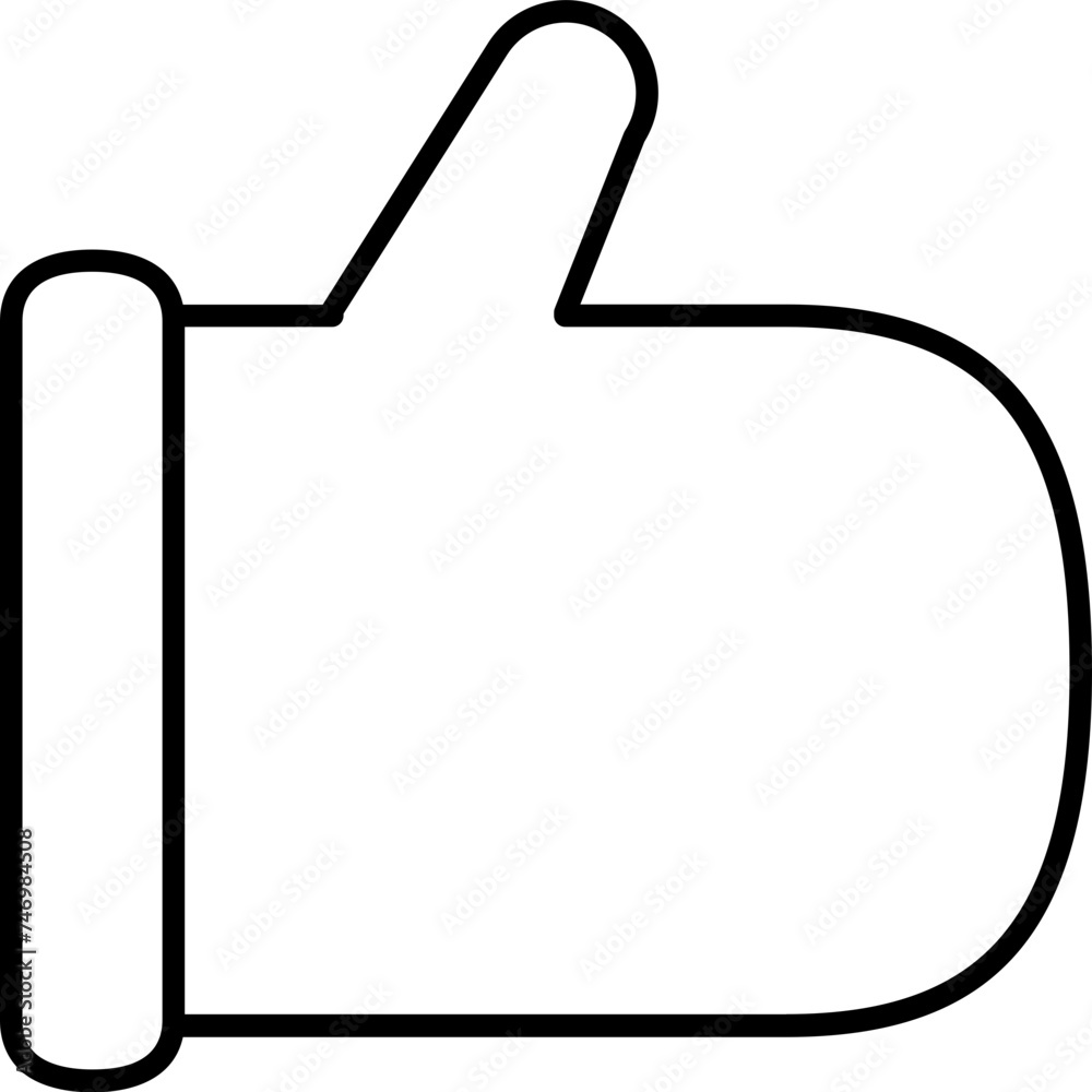 Illustration of Glove icon in thin line art. Illustration of Glove icon in thin line art.