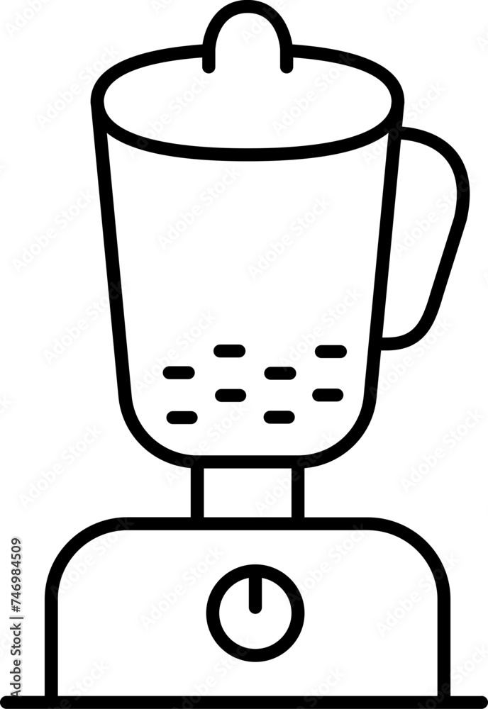 Mixer blender icon in line art. Mixer blender icon in line art.