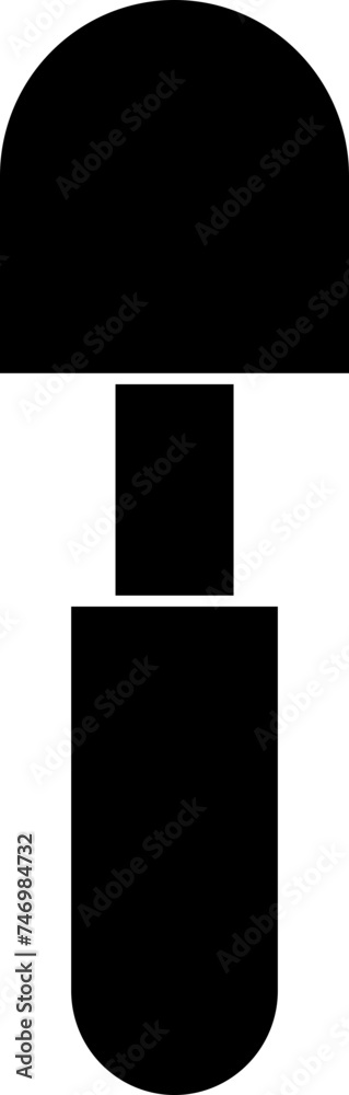 Isolated Spatula icon in b&w color.