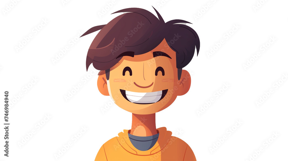 Man with a smile icon vector isolated on transparent background for your web and mobile app design isolated on transparent background , png file.