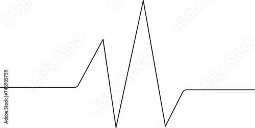 Vector Illustration of Heartbeat Or Frequency.