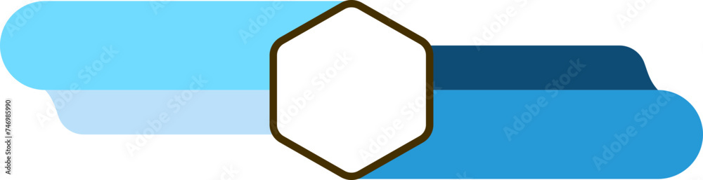 Blue Hexagonal Message Frame icon in Flat Style. Blue Hexagonal Message Frame icon in Flat Style.