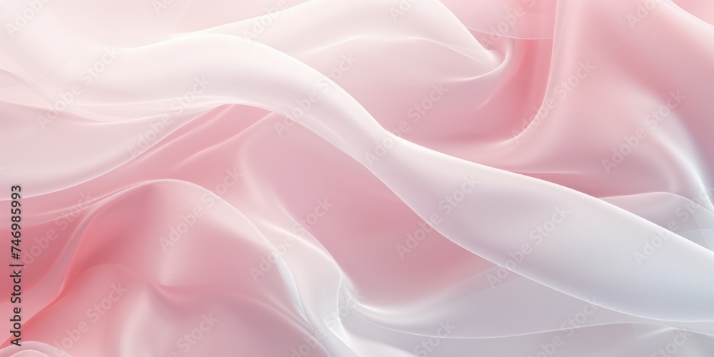 Abstract white and Pink silk fabric weave of cotton or linen satin fabric lies texture background. Abstract white and Pink silk fabric weave of cotton or linen satin fabric lies texture background.