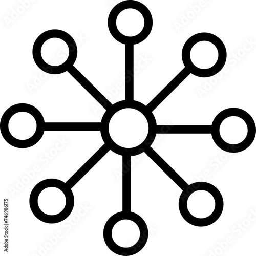 Flat style Connection icon in line art.