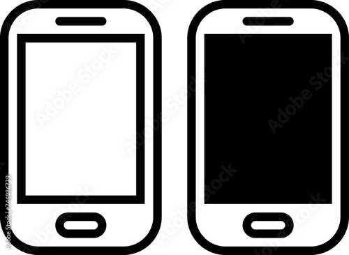 Smart Phone Icon. Telephone Vector Illustration.