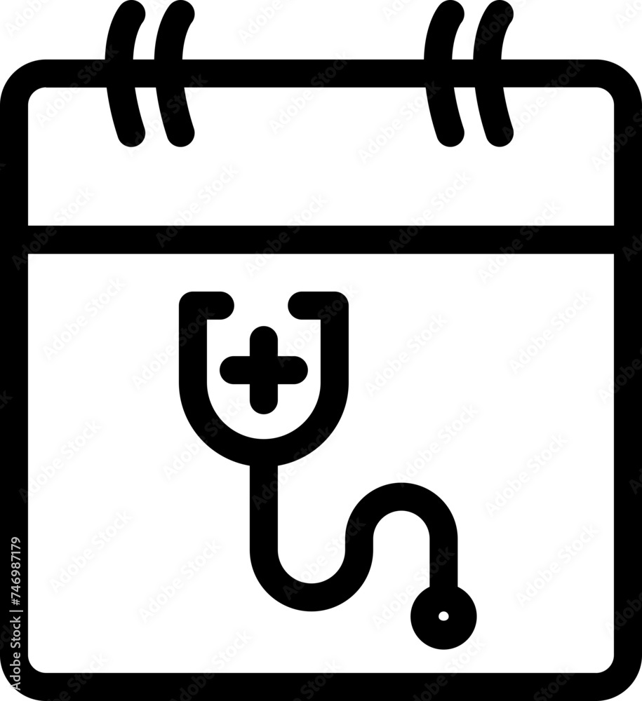 Health Checkup Sign on Calendar icon. Health Checkup Sign on Calendar icon.
