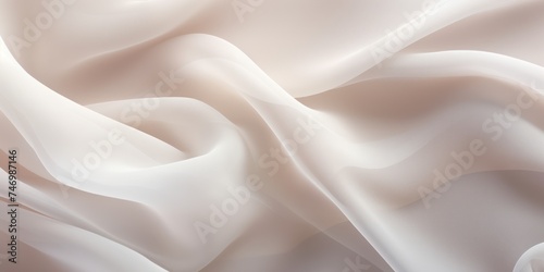Abstract white and Taupe silk fabric, weave of cotton or linen satin fabric lies texture background.
