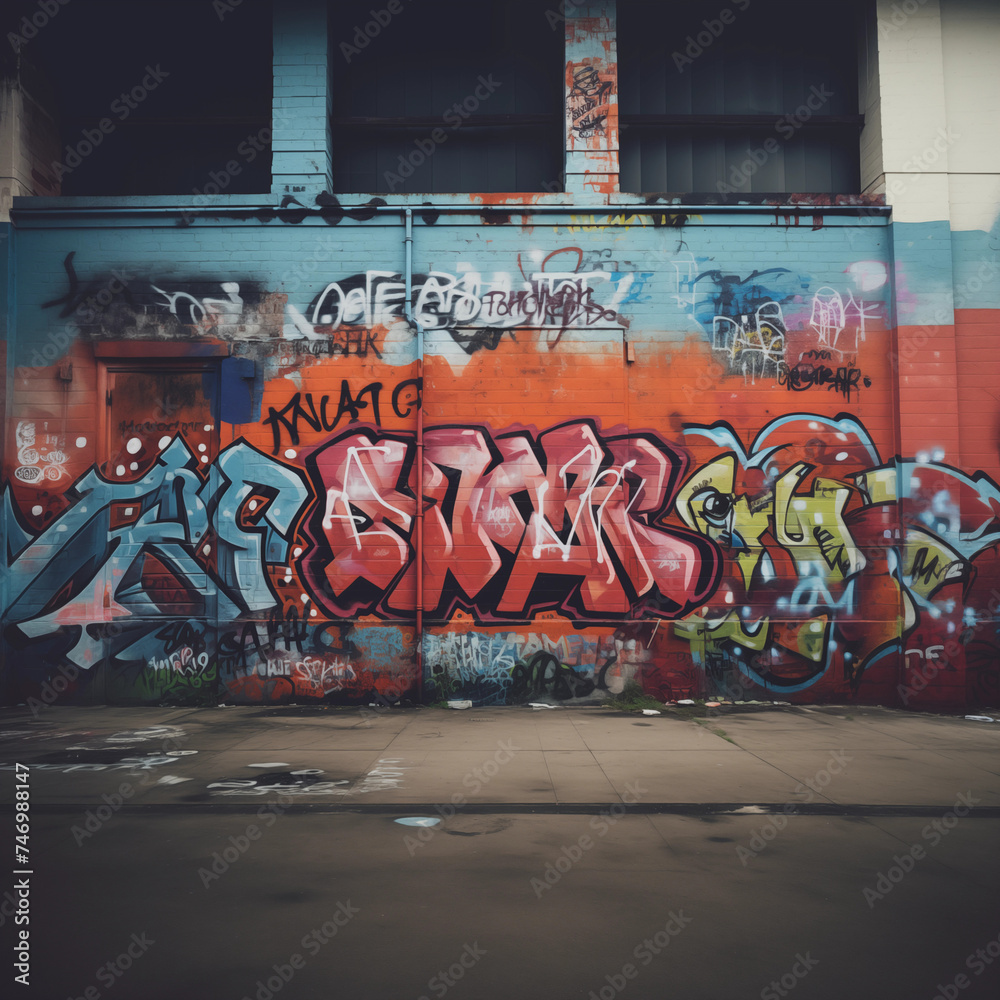 Naklejka premium Graffiti pattern texture