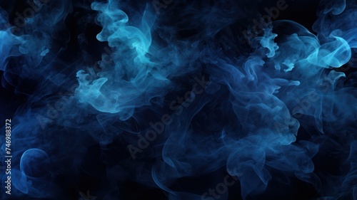 Abstract blue smoke, texture background. 