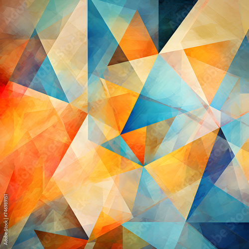 Enthralling Play of Abstract Geometric Shapes and Dazzling Colors: A Journey into Imagination