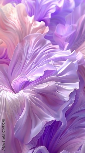 Lunar Lavender Dream  Ipomoea alba petals blend hues of lavender and ivory  casting a dreamy glow.